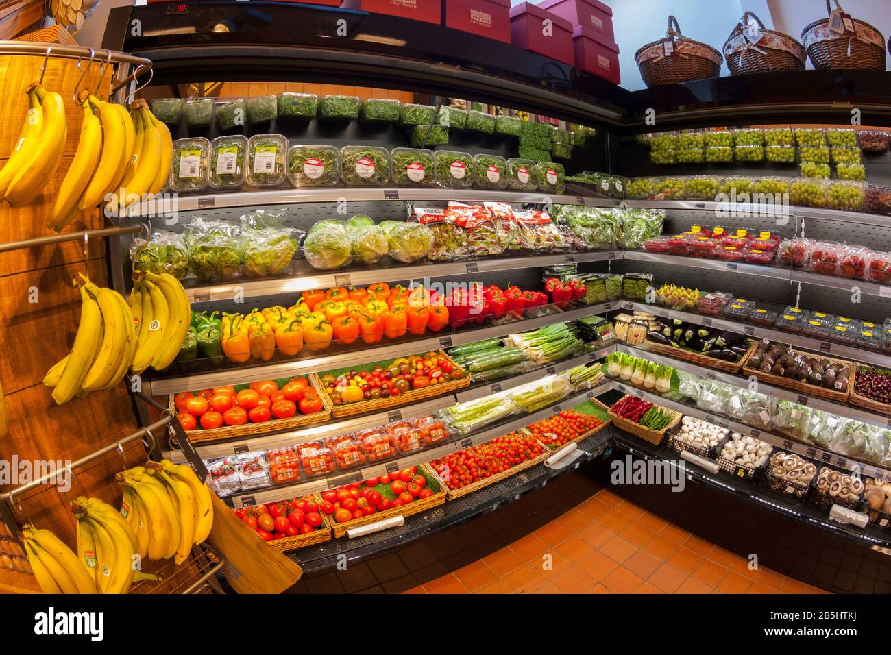 Chatsworth Farm Shop interno, Pilsley, Derbyshire Foto Stock