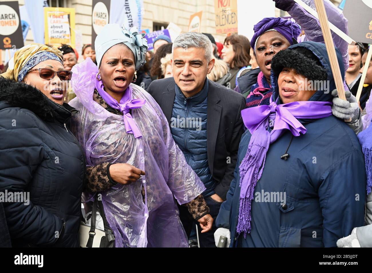 Sadiq Khan. Sindaco di Londra, Giornata Internazionale della Donna. March4Women, Whitehall, Londra. REGNO UNITO Foto Stock