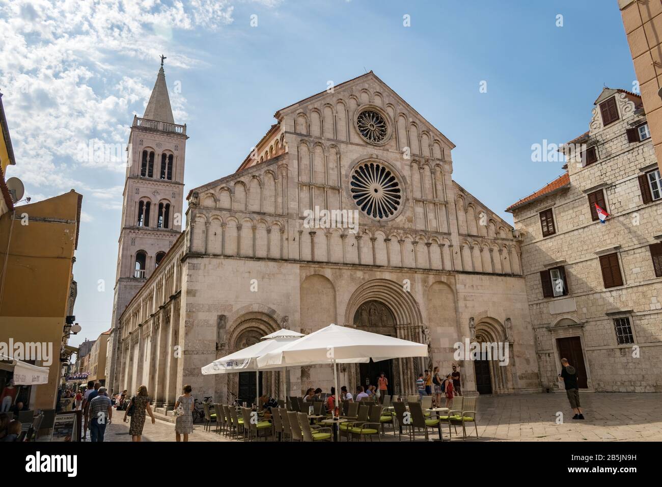 Cattedrale di Sant'Anastasia, una cattedrale cattolica romana a Zara, Croazia. La chiesa più grande della Dalmazia. Foto Stock