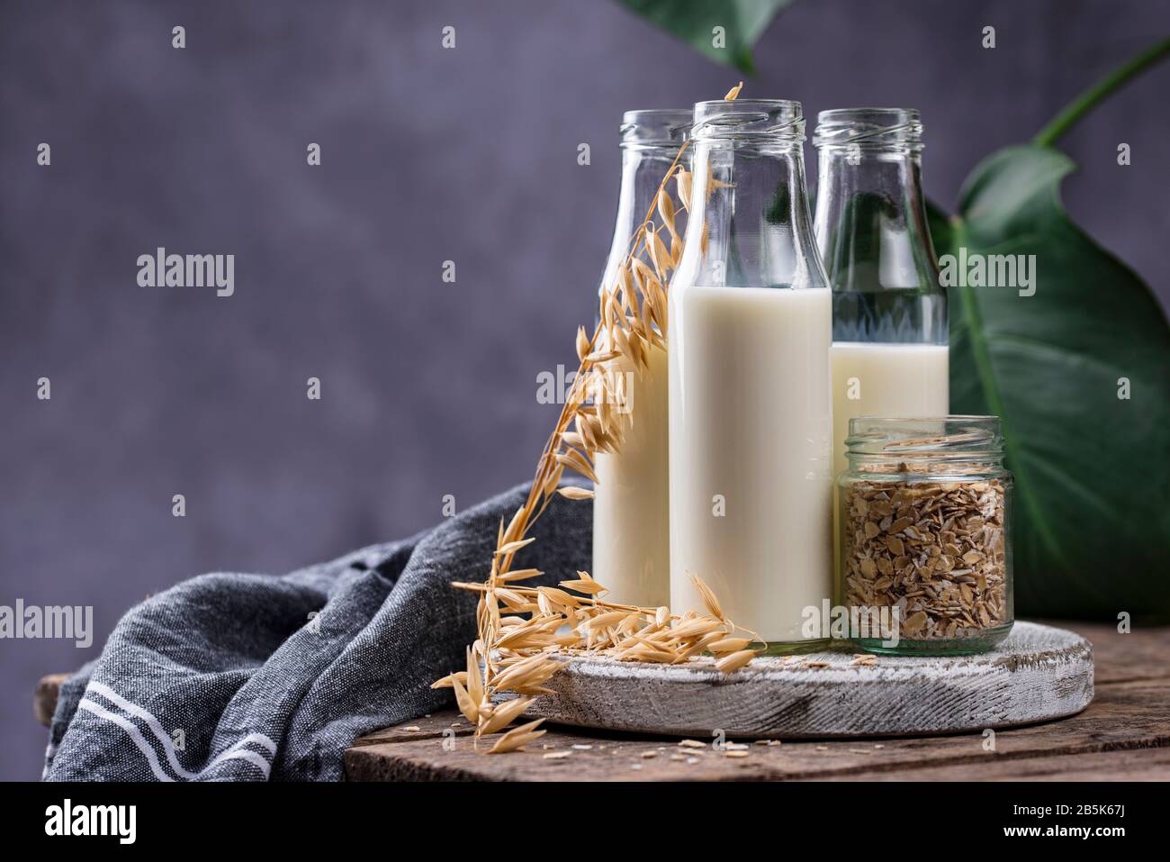 Latte di grano saraceno senza lattosio Foto Stock