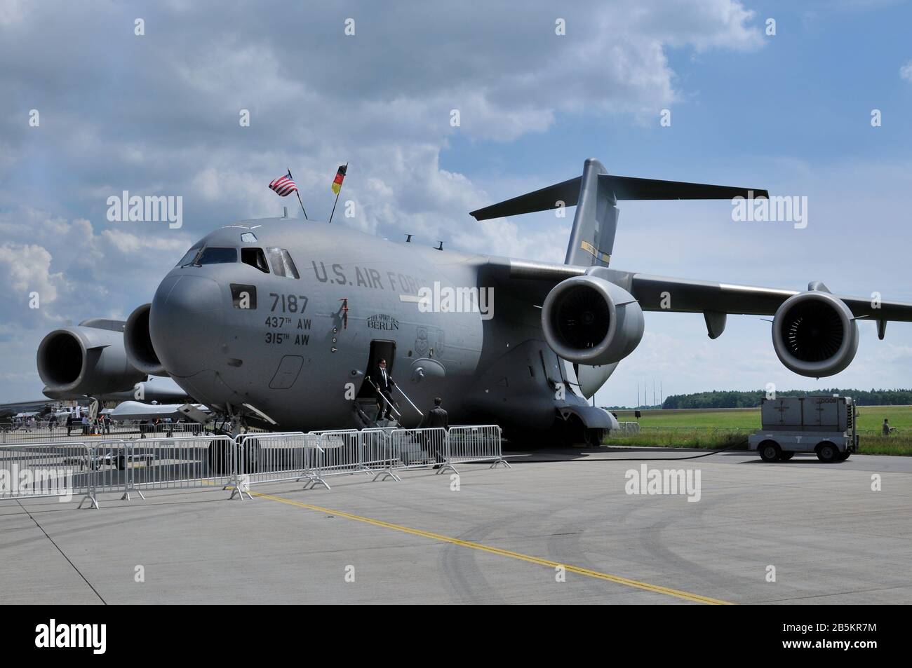 Stati Uniti Air Force, 7187, Boeing C-17A Globemaster III, Ila, Berlino-Schoenefeld, Deutschland Foto Stock