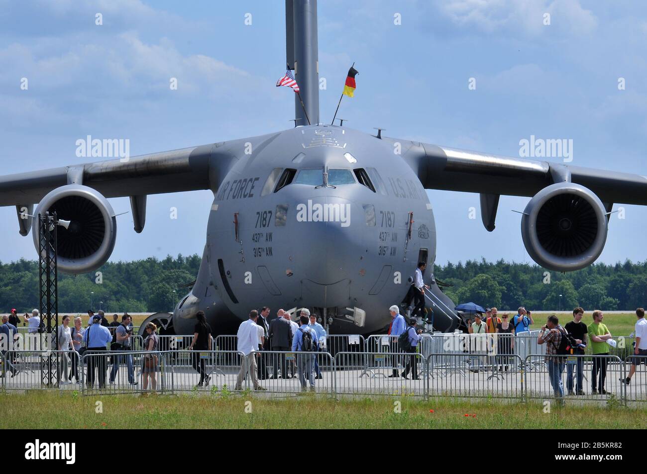 Stati Uniti Air Force, 7187, Boeing C-17A Globemaster III, Ila, Berlino-Schoenefeld, Deutschland Foto Stock