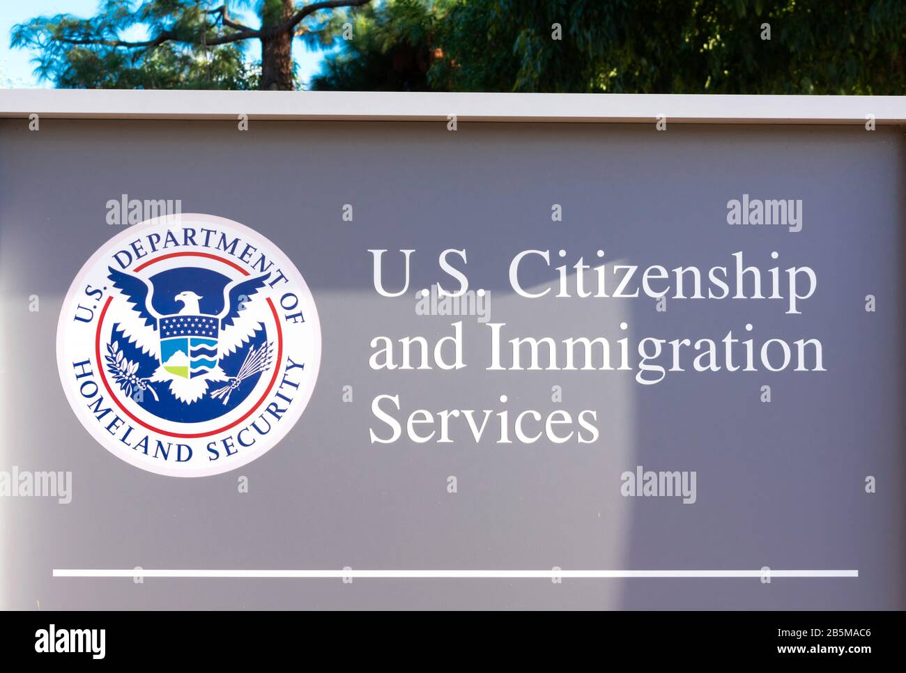Servizi per la cittadinanza e l'immigrazione negli Stati Uniti, USCIS Field Office nella zona della baia di San Francisco. USCIS è un'agenzia del Dipartimento della sicurezza interna degli Stati Uniti Foto Stock