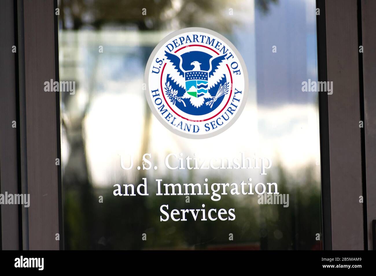 Servizi per la cittadinanza e l'immigrazione negli Stati Uniti, USCIS Field Office nella zona della baia di San Francisco. USCIS è un'agenzia del Dipartimento della sicurezza interna degli Stati Uniti Foto Stock