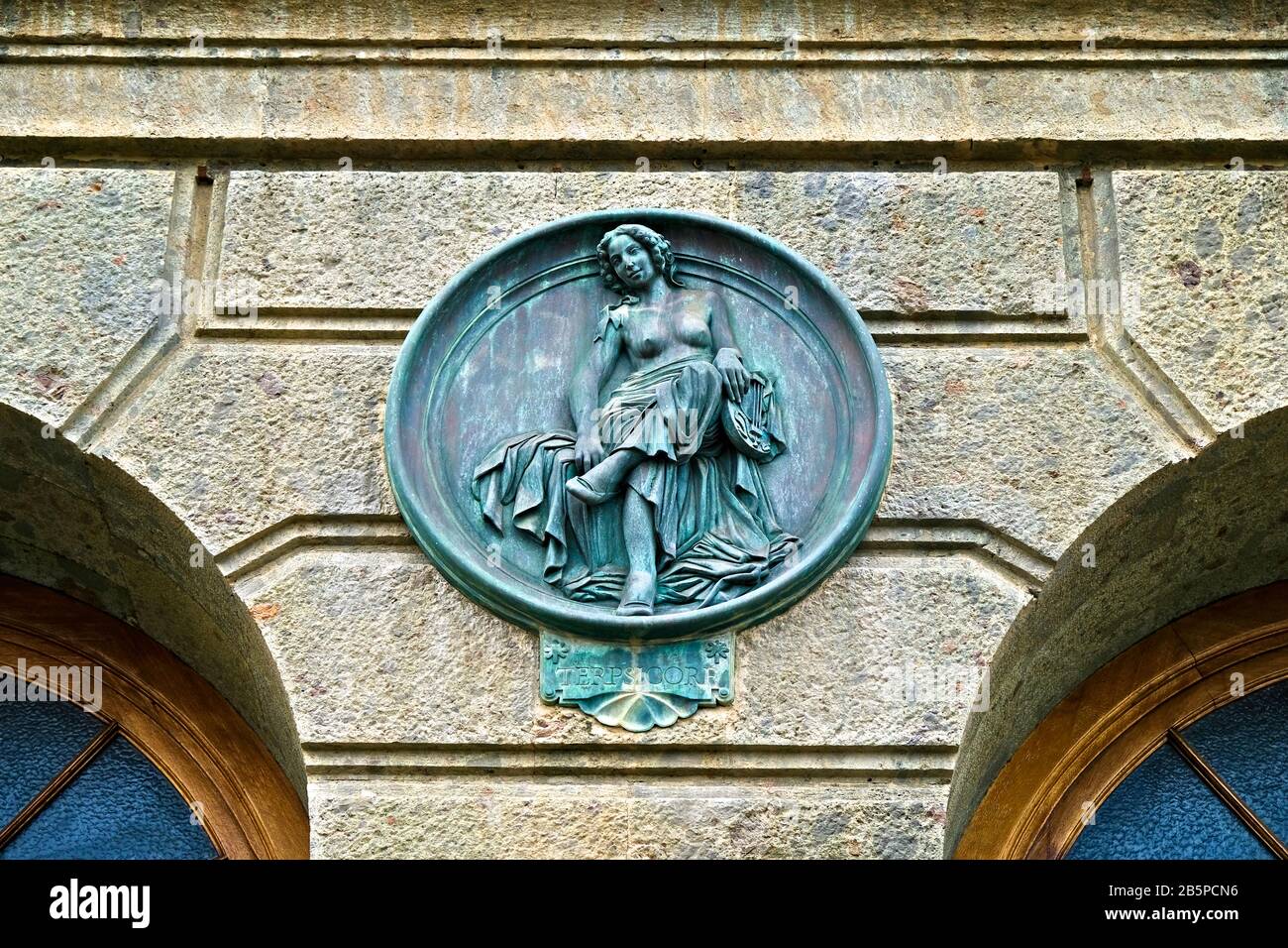 Terpsichore, musa greca di danza. Foto Stock