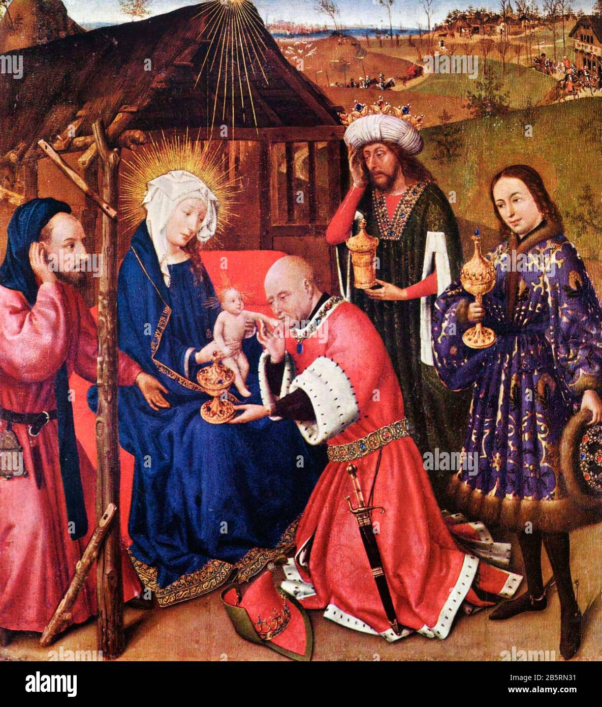 L'Adorazione dei Re - Jacques Daret, circa 1435 Foto Stock