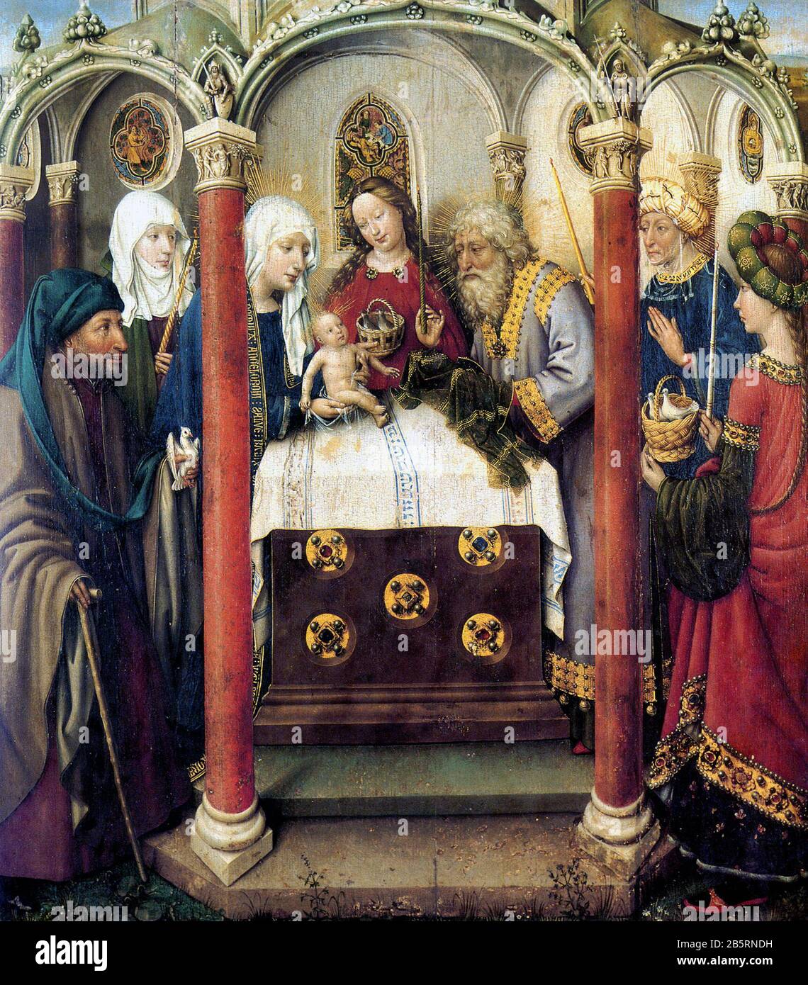 La Presentazione nel Tempio - Jacques Daret, circa 1435 Foto Stock