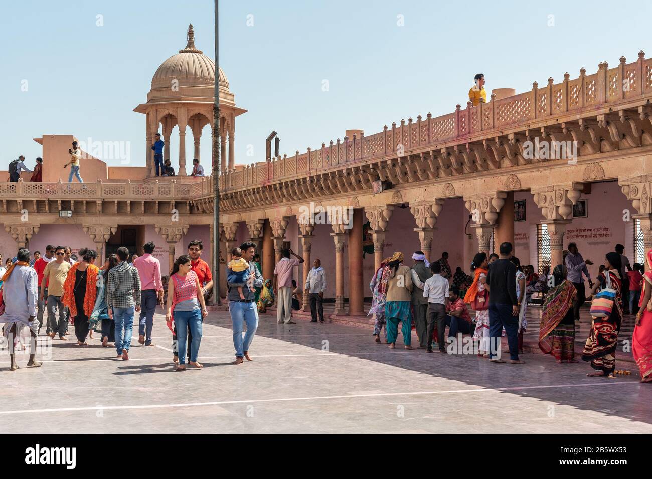 Tempio di Nandababa a Nandgaon. È conosciuta come la casa Della Nand padre adottivo di Lord Krishna. India Foto Stock