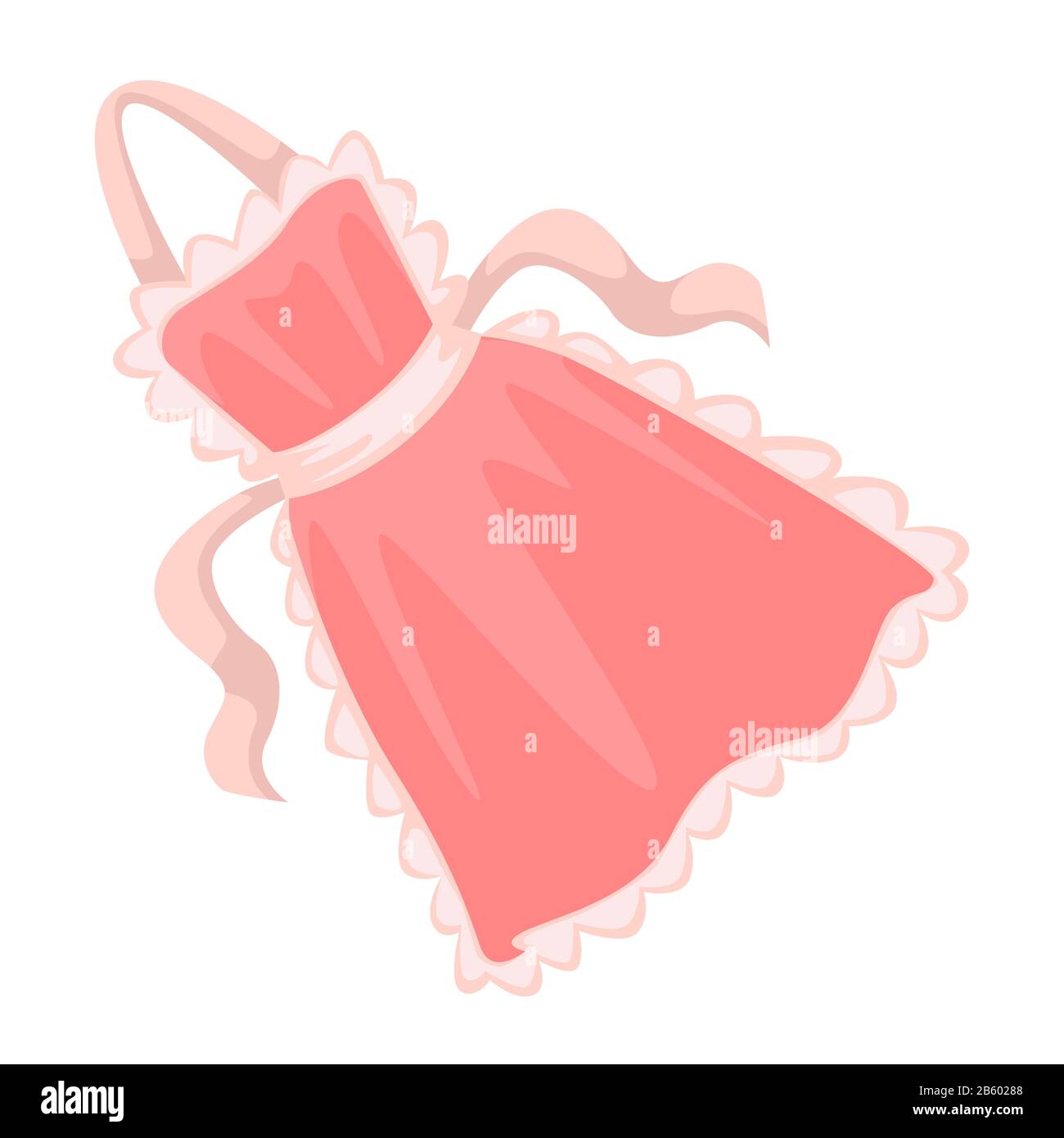 Grembiule per cucina, casalingo cucina accessorio, icona isolata Illustrazione Vettoriale