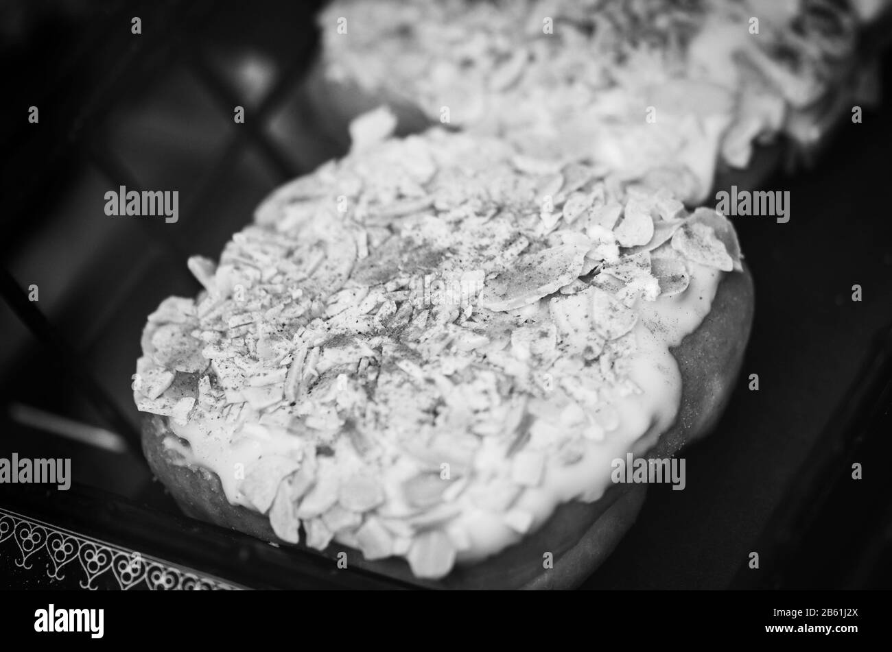 delizioso mix di pasticceria e delizie Foto Stock