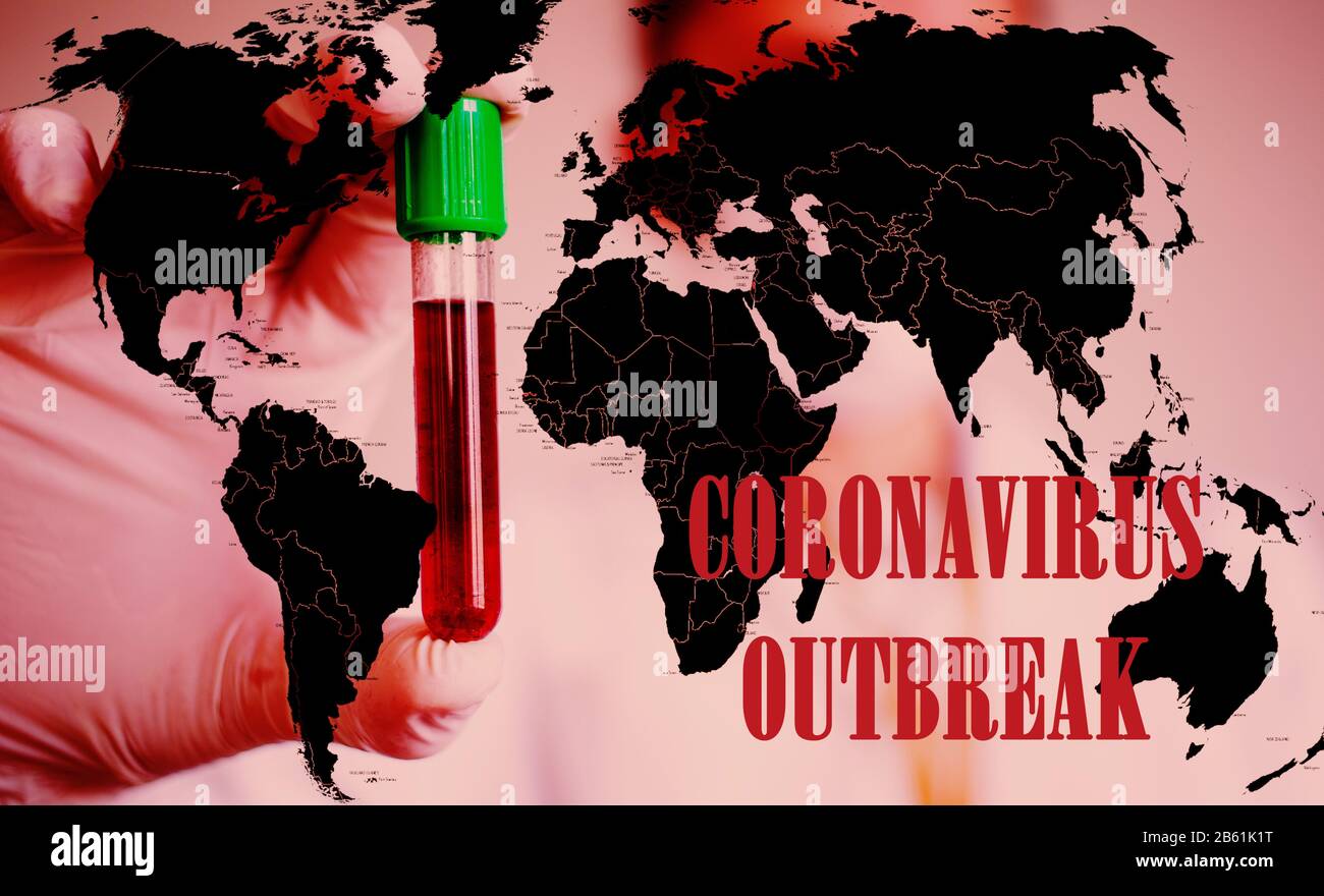 Coronavirus lotta globale Italia quarantena - COVID-19 - divieto di viaggio, quarantena Foto Stock