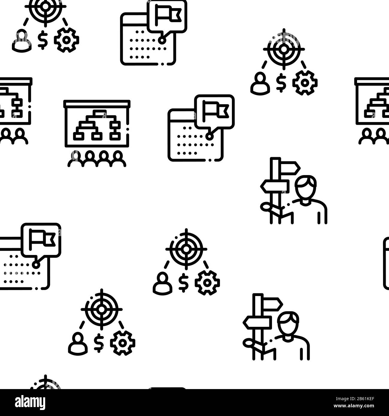 Vettore Modello Senza Giunture Lavoro Di Strategy Manager Illustrazione Vettoriale