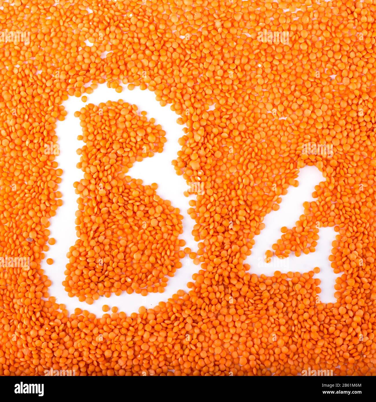 Alto contenuto di vitamine B4 in lenticchie. Lenticchie molto saporite e sane. Foto Stock