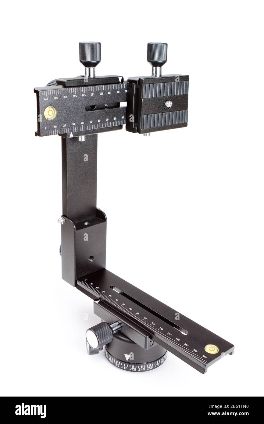 Head Tripod e Staffa Gimbal per creare tour virtuali e panorami 360º. Foto Stock