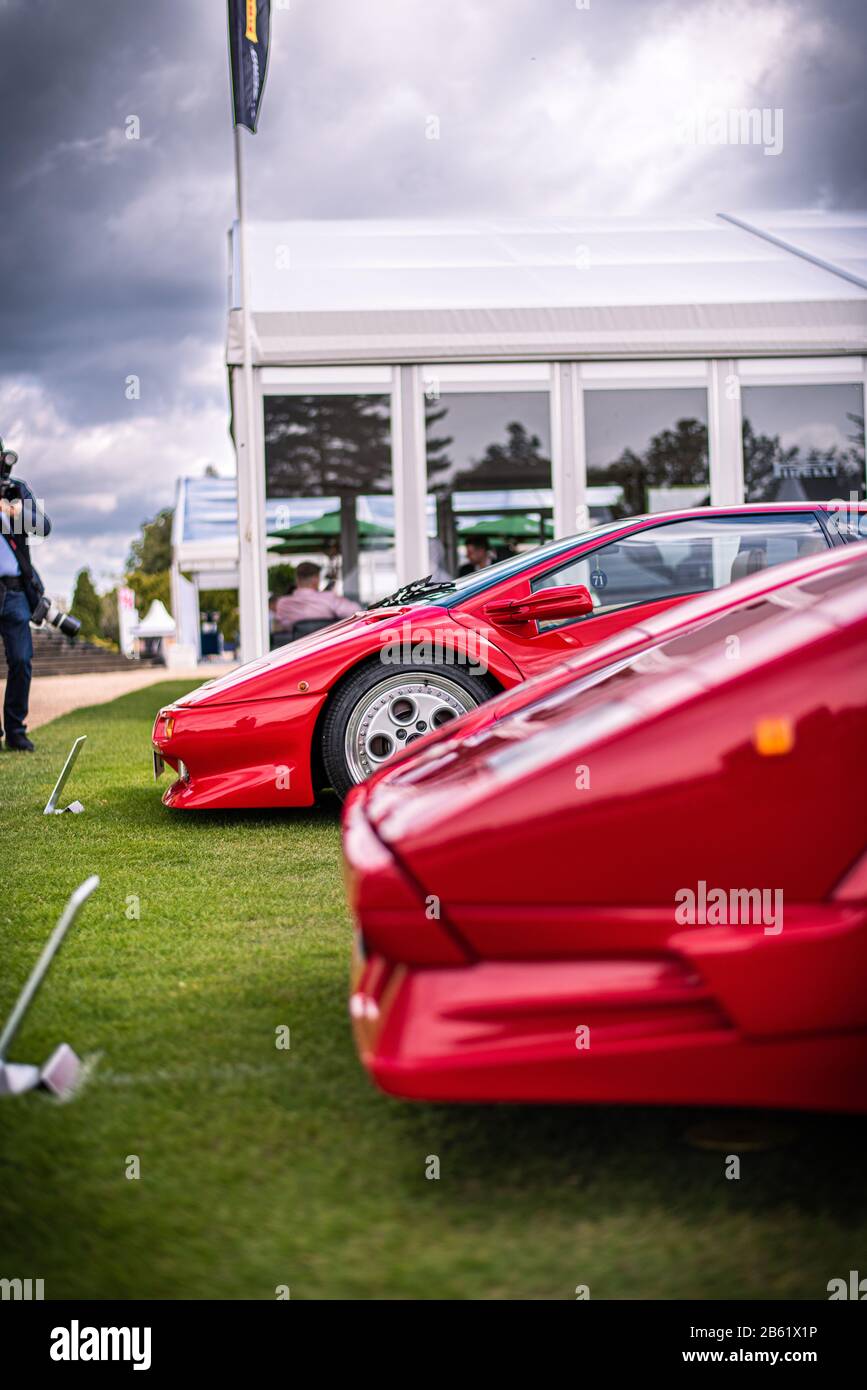 La Lamborghini Diablo e il Countash si conclude al Salon Prive del Blenheim Palace, settembre 2019 Foto Stock