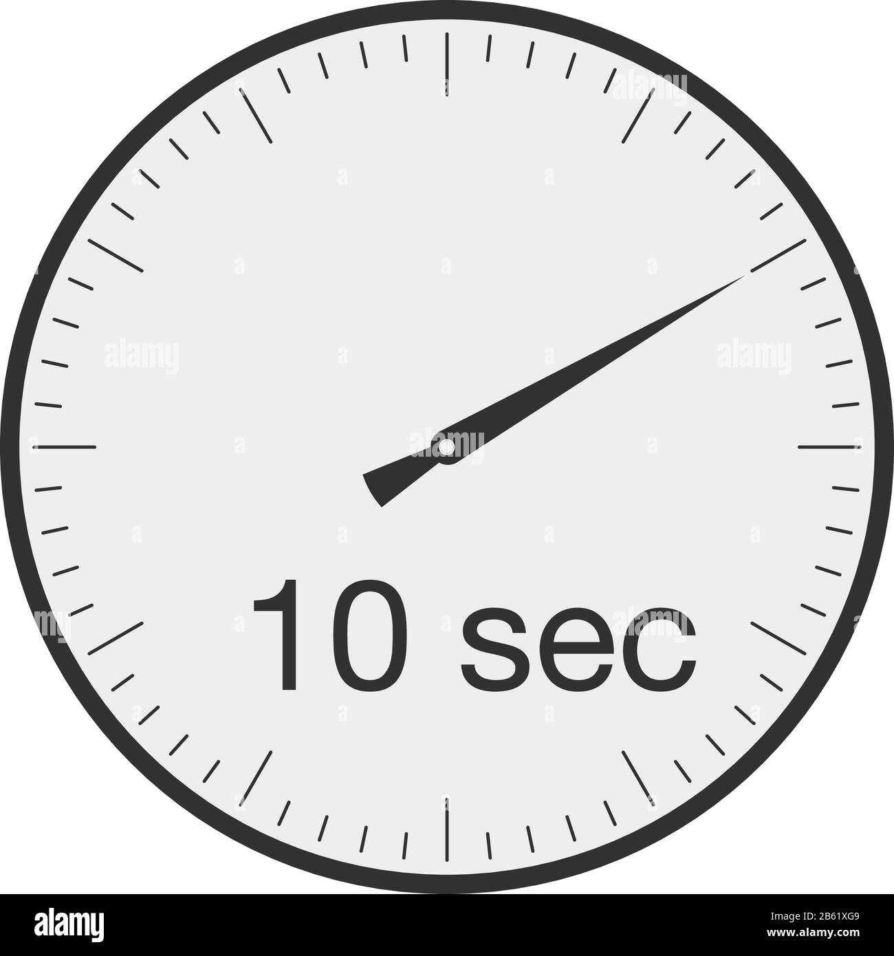 Timer semplice da 10 secondi o 10 minuti. Illustrazione del vettore stock  isolata Immagine e Vettoriale - Alamy