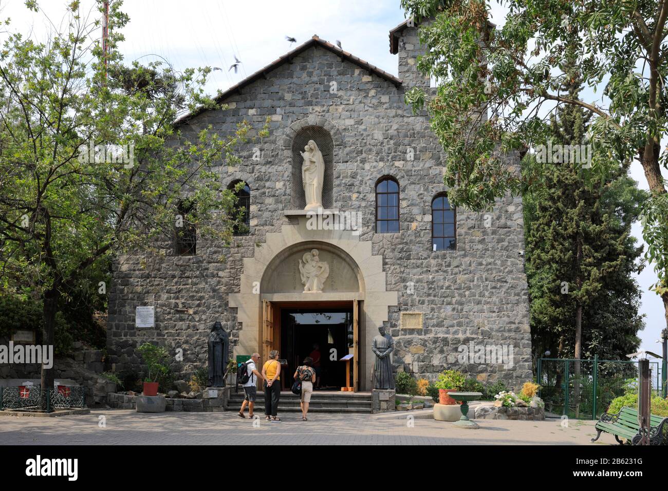 Cappella Della Maternità Di Marys, Cerro San Cristóbal, Città Di Santiago, Cile. Foto Stock