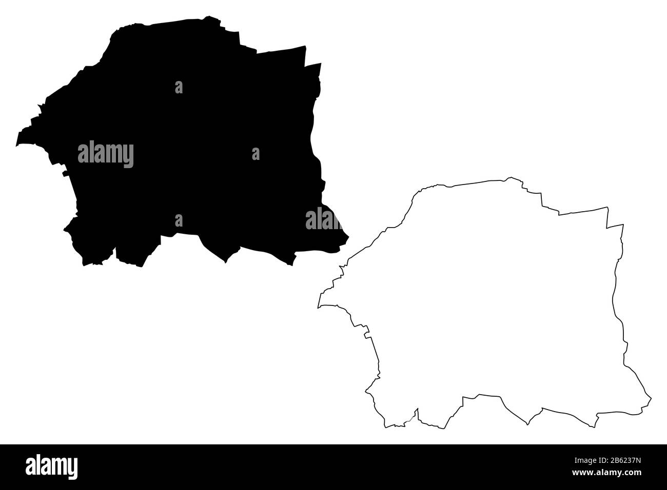Clermont-Ferrand City (Repubblica francese, Francia) mappa vettore illustrazione, abbozzare schizzo Città di Clermont Ferrand mappa Illustrazione Vettoriale