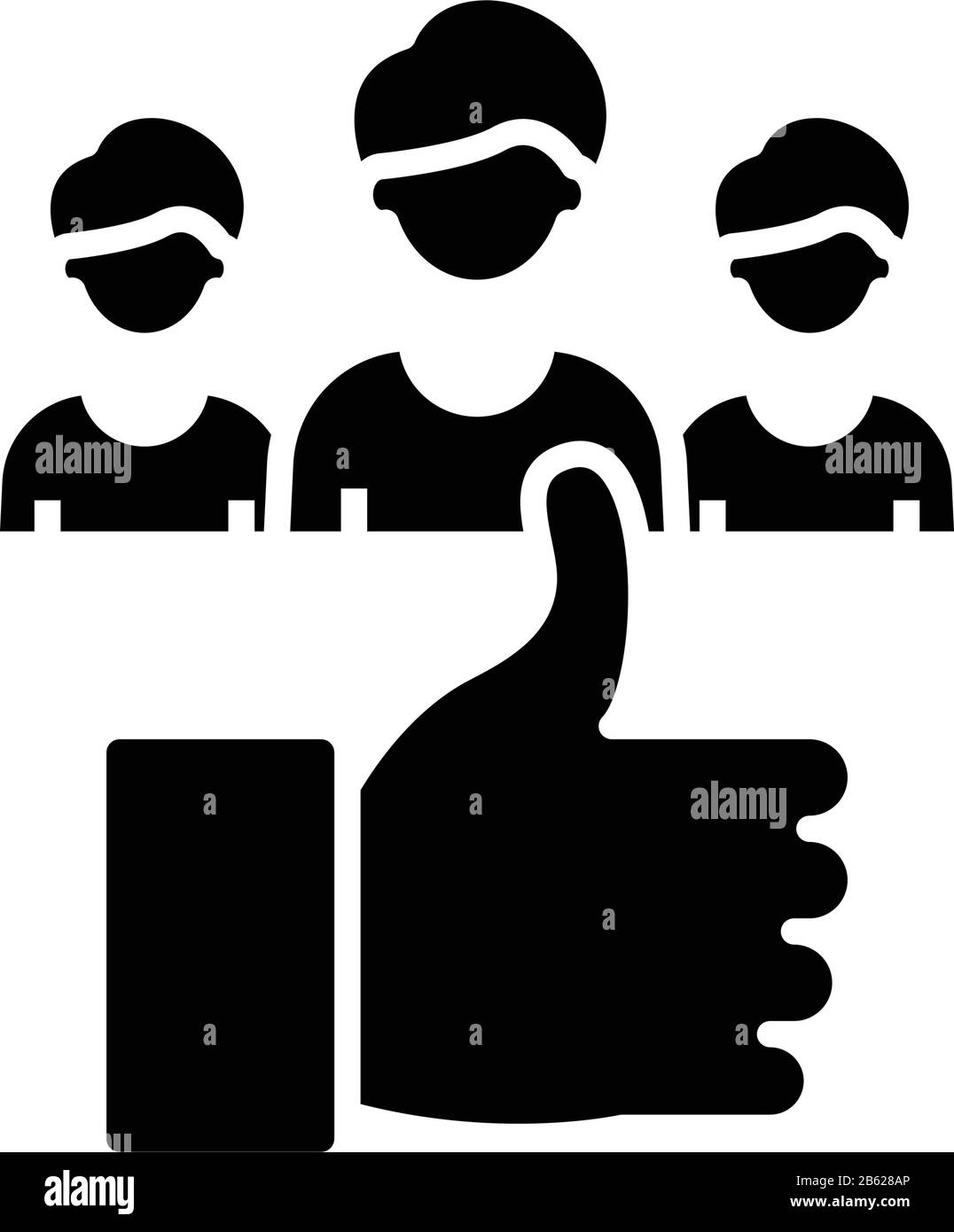 Icona nera risultati squadra, illustrazione concetto, simbolo piatto vettore, simbolo glifo. Illustrazione Vettoriale