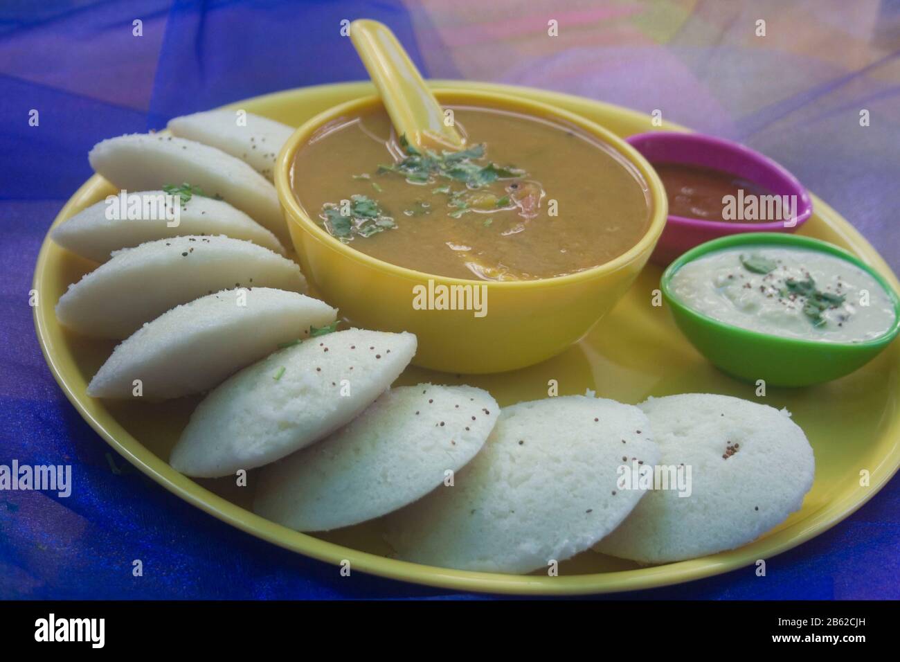 idli nobody, idli del cibo indiano del sud Foto Stock