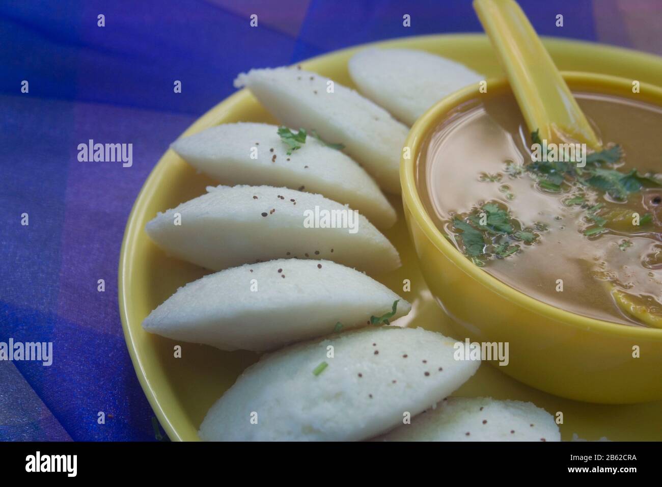 Ristoranti indiani meridionali idli sambar Foto Stock