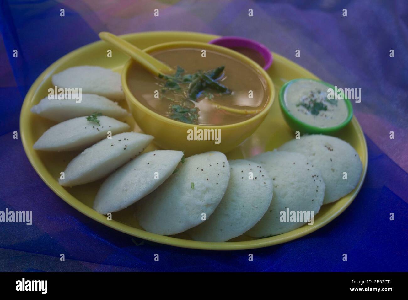 idli del cibo dell'india del sud Foto Stock