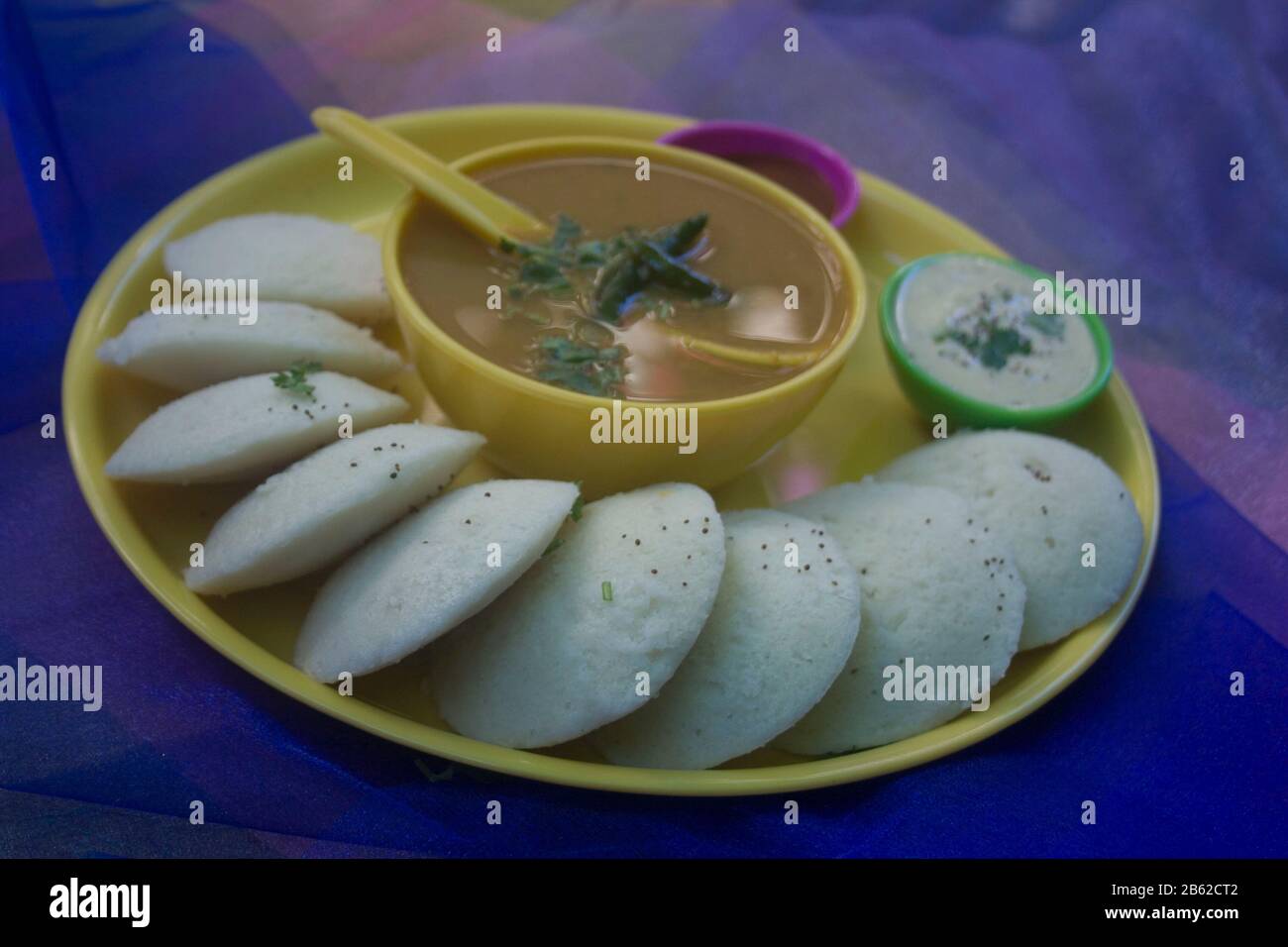 idli del cibo dell'india del sud Foto Stock