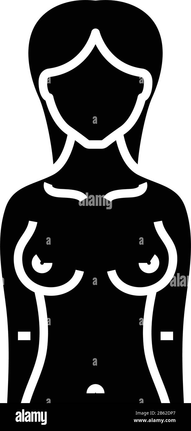 Icona della linea di salute femminile, simbolo concettuale, illustrazione vettoriale del contorno, simbolo lineare. Illustrazione Vettoriale