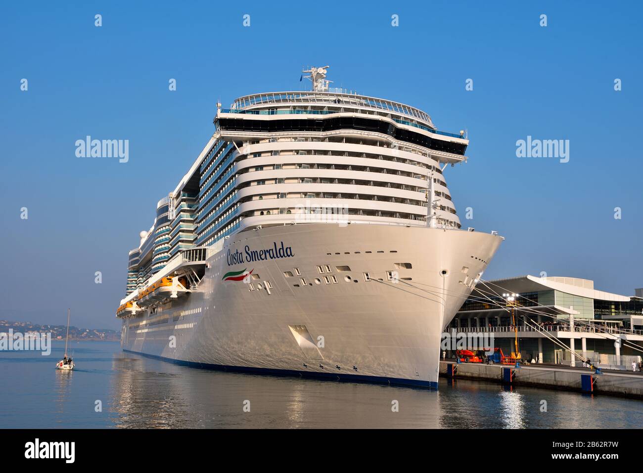 Battesimo della nave da crociera costa smeralda madrina Penelope Cruz 23 febbraio 2020 Savona Italia Foto Stock