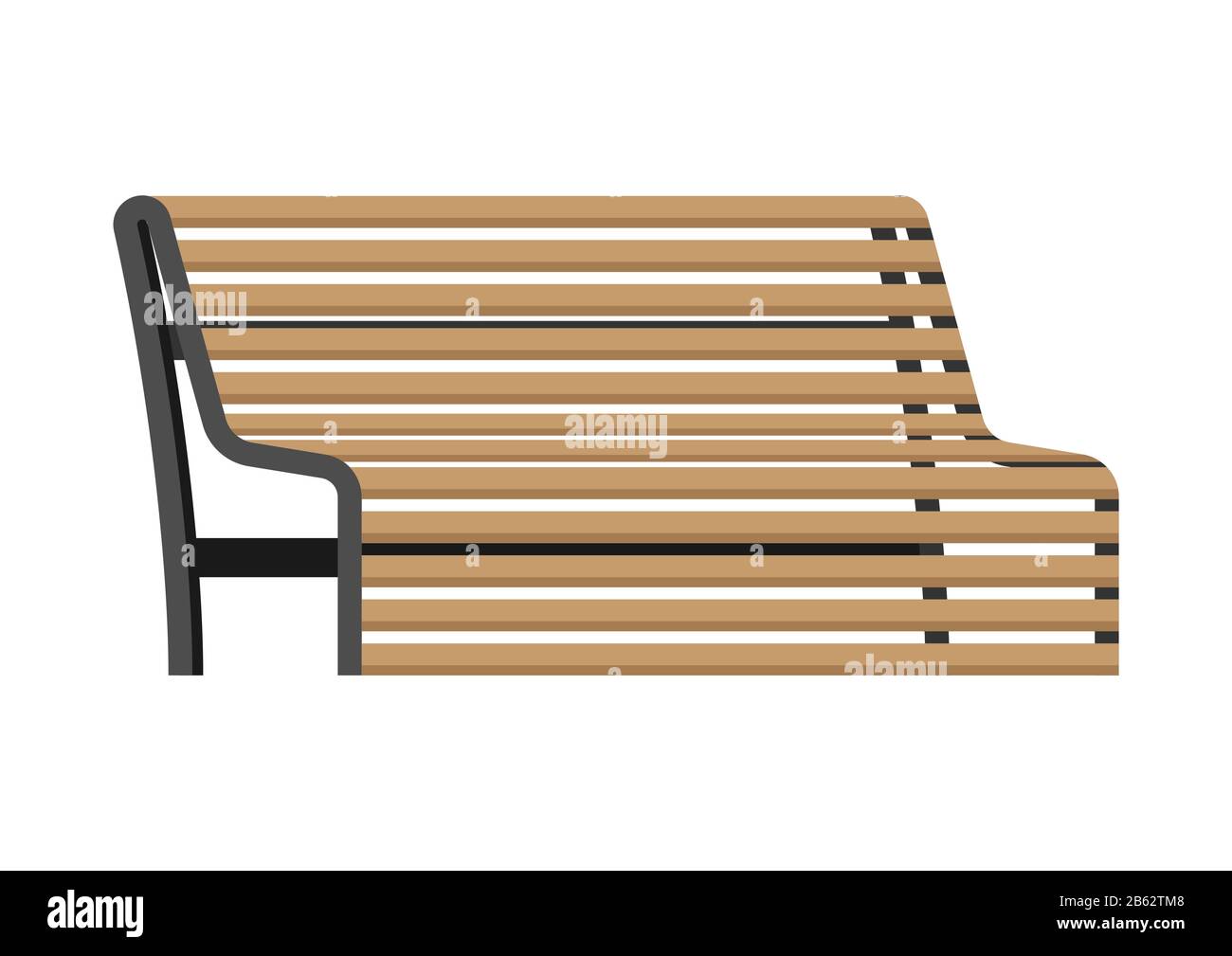 Illustrazione del banco in legno. Immagine del posto per parchi e piazze. Illustrazione Vettoriale