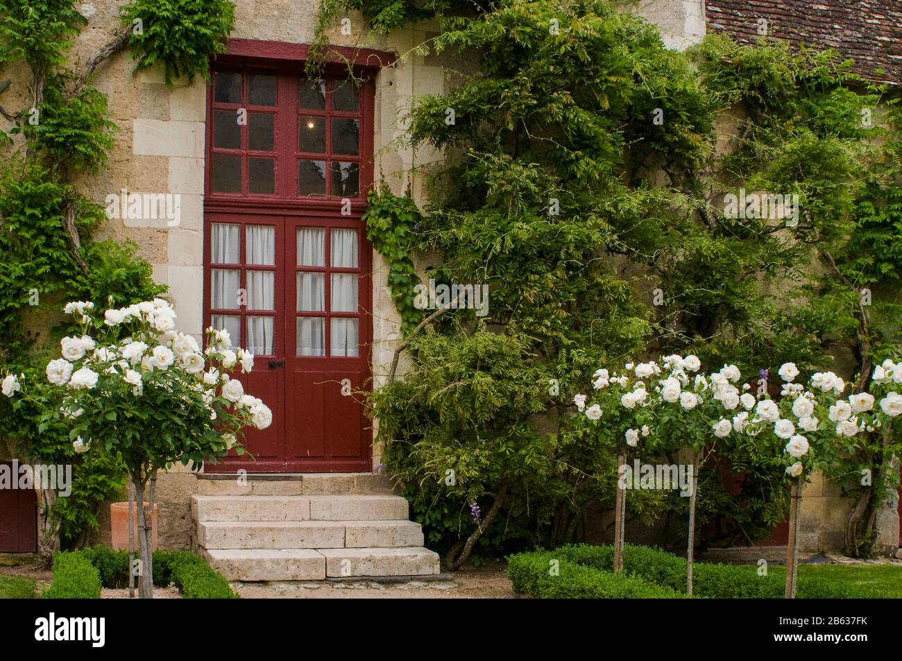 Chateau de Chenonceau è uno dei castelli più fotografati e visitati in Francia per la sua architettura, gli interni, le opere d'arte e il giardino. Foto Stock