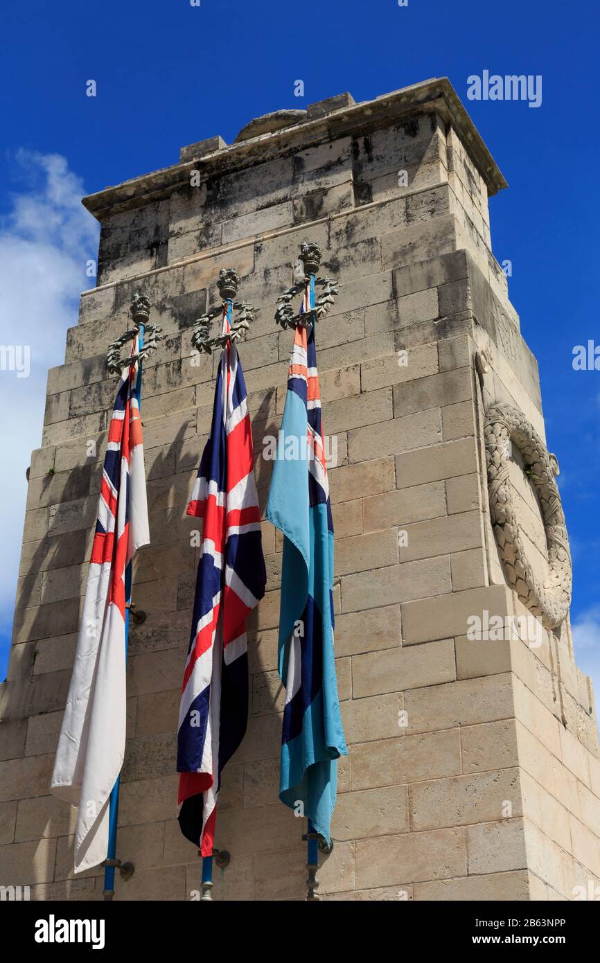 War Memorial, Cabinet Building, Hamilton City, Pembroke Parish, Bermuda Foto Stock