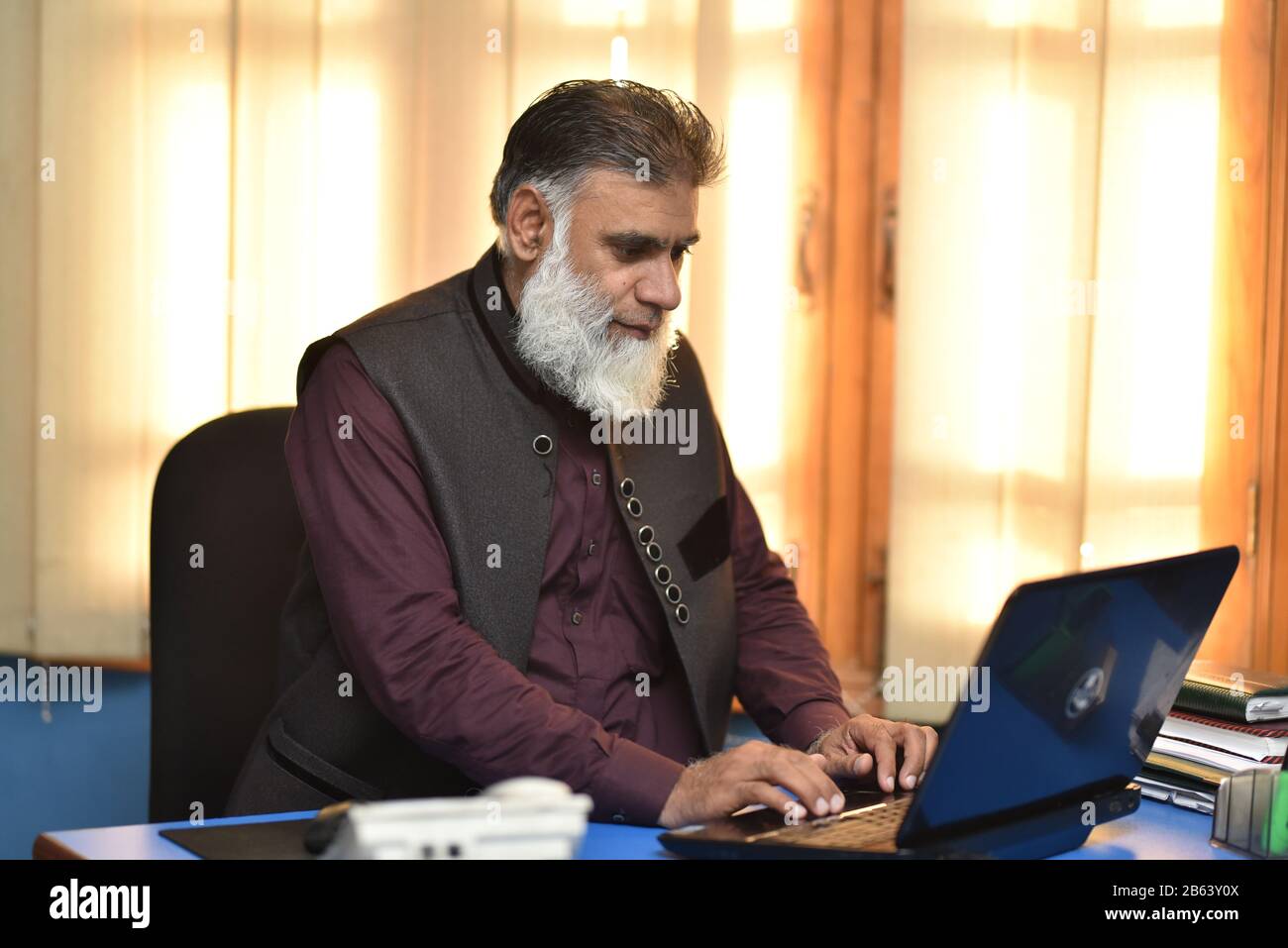 lavorare nel mio ufficio Foto Stock