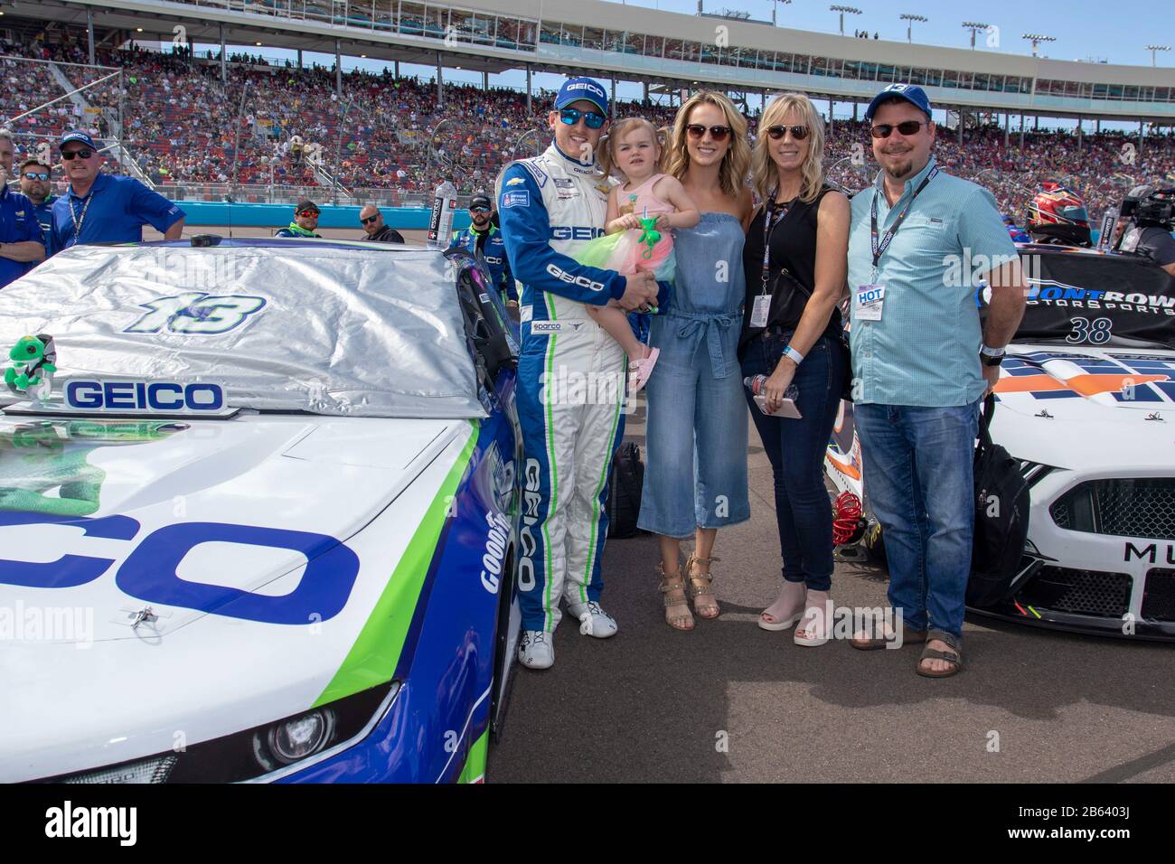 Avondale, Arizona, Stati Uniti. 8th Mar, 2020. Ty Dillon (13) porta in pista per il FanShield 500 al Phoenix Raceway di Avondale, Arizona. (Immagine Di Credito: © Logan Arce/Asp) Foto Stock