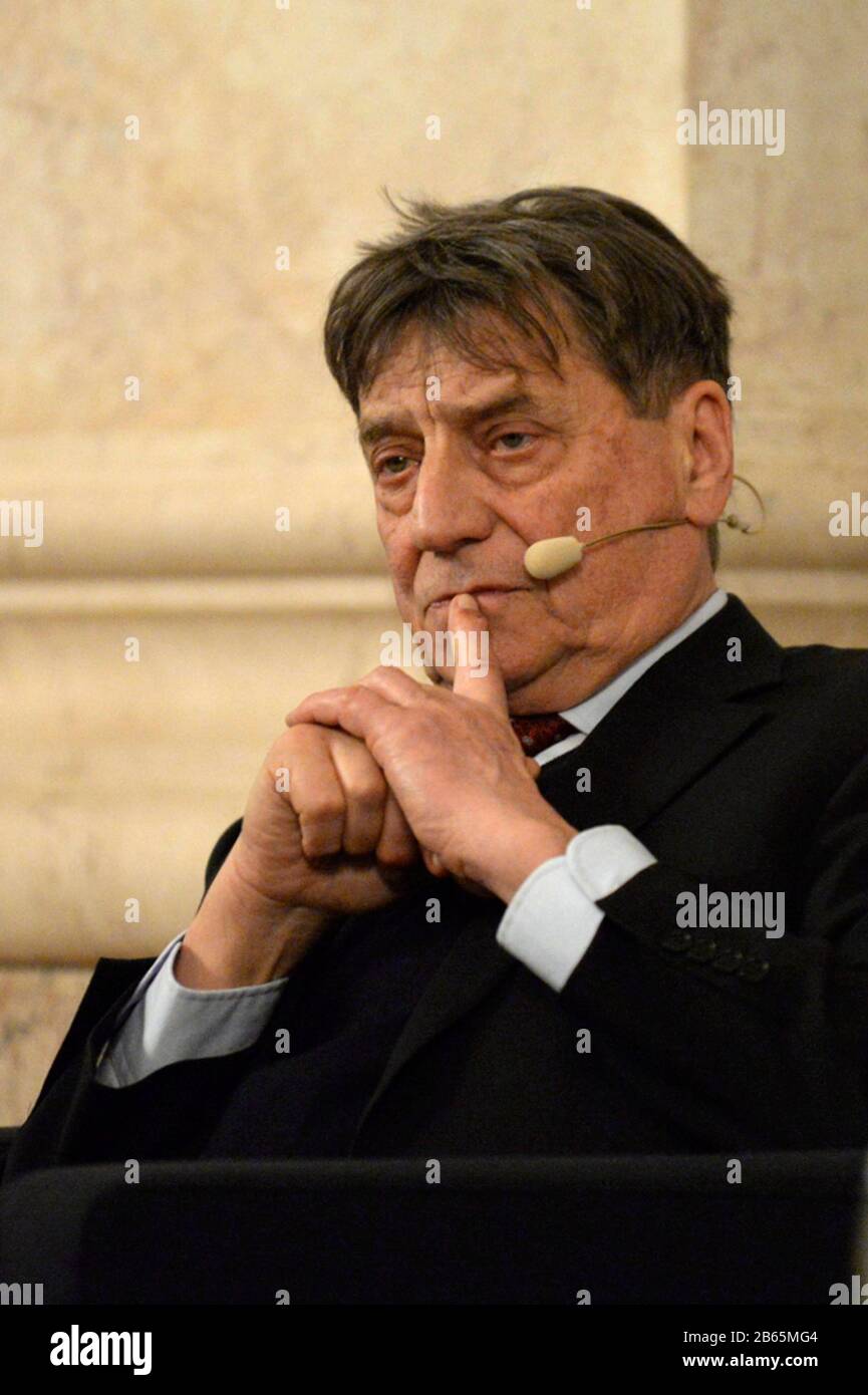 Berlino, DEU, 20.03.2017: Ritratto Claudio Magris, nato nel 1939 a Triest, scrittore e autore (Italia) in occasione di un evento presso l'Ambasciata d'Italia Foto Stock