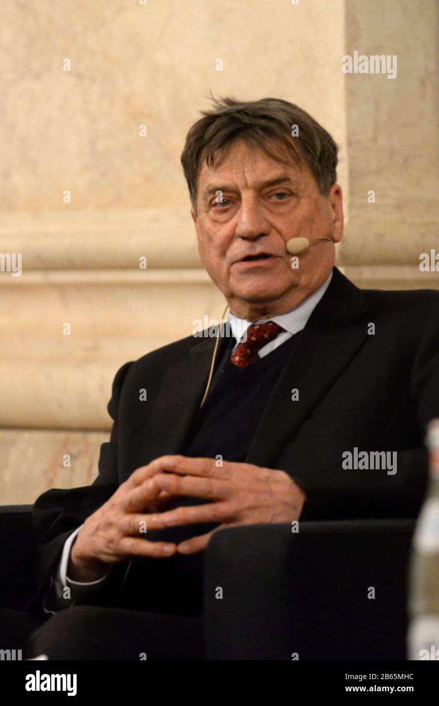 Berlino, DEU, 20.03.2017: Ritratto Claudio Magris, nato nel 1939 a Triest, scrittore e autore (Italia) in occasione di un evento presso l'Ambasciata d'Italia Foto Stock