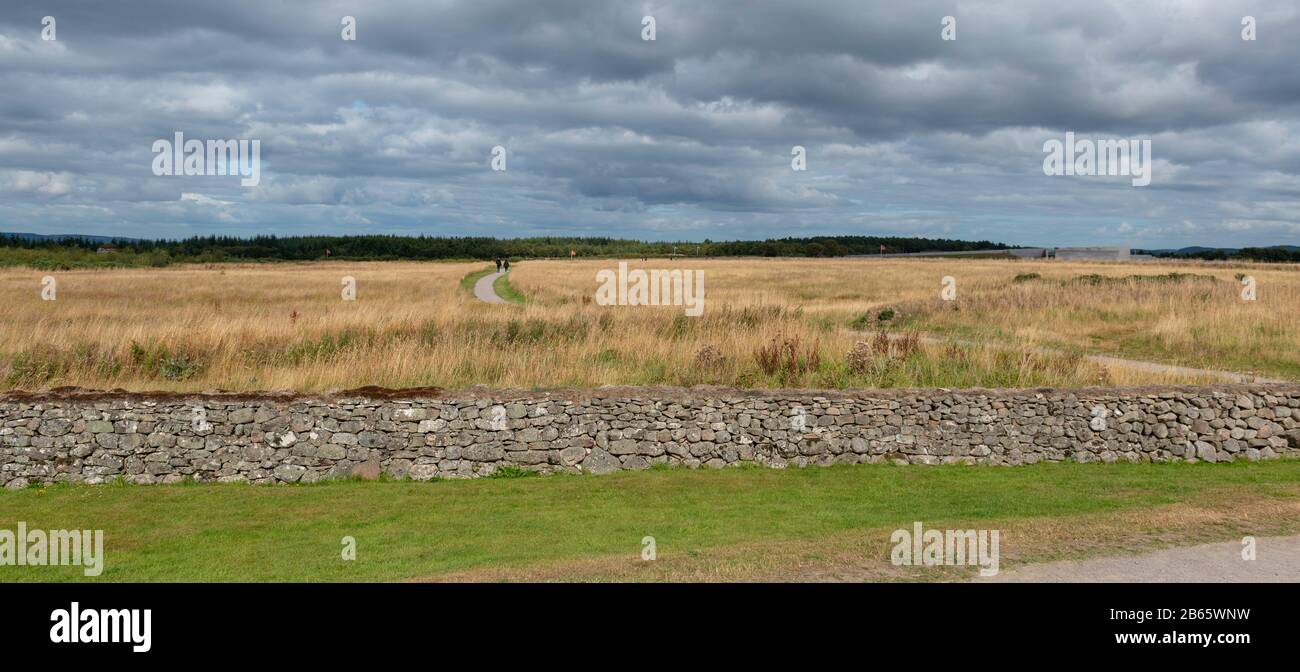Culloden Moor - il luogo della battaglia decisiva di Culloden durante la ribellione dei 145 Giacobiti Foto Stock