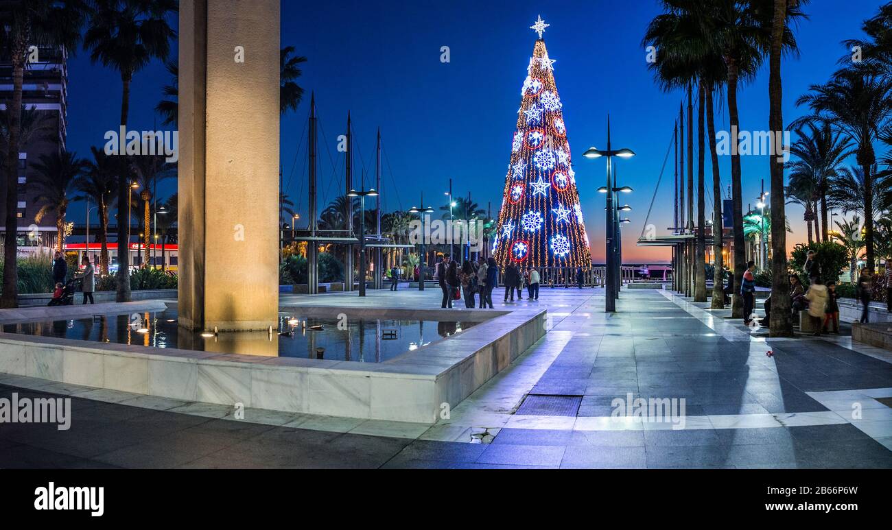 Almeria città di Natale, Almeria, Andalusia, Spagna Foto Stock