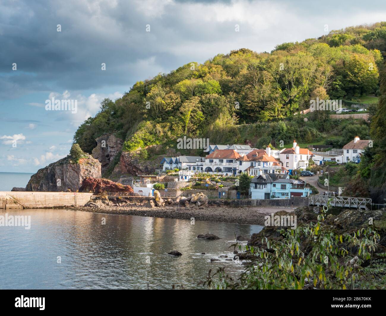 Il villaggio sul mare di Oddicombe Devon Regno Unito Foto Stock