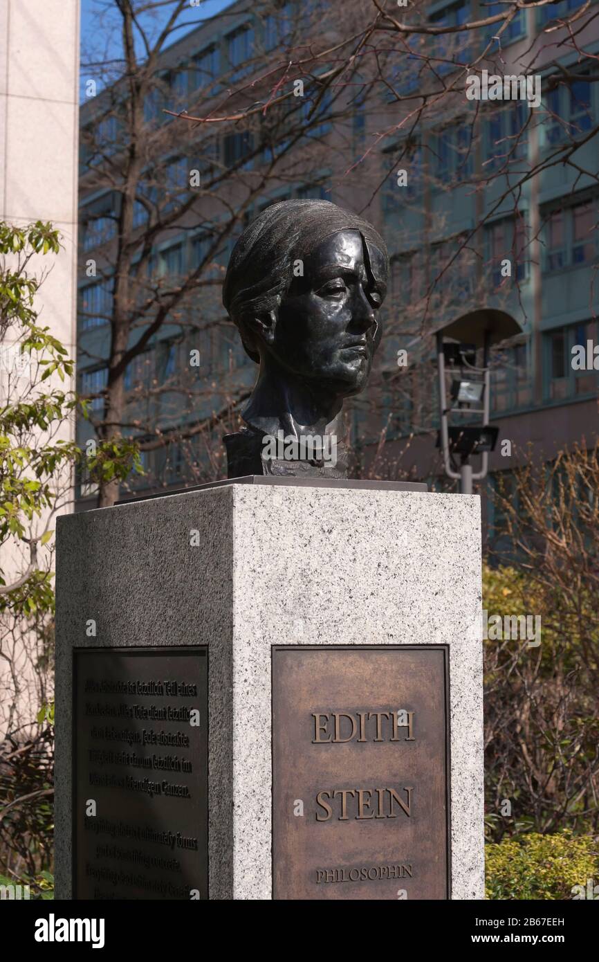 Busto di Edith Stein a Berlino Foto Stock