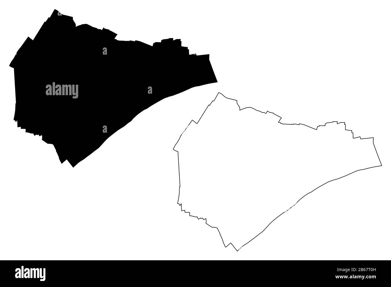 Argenteuil City (Repubblica francese, Francia) mappa vettore illustrazione, schizzo abbozzare Città di Argenteuil mappa Illustrazione Vettoriale