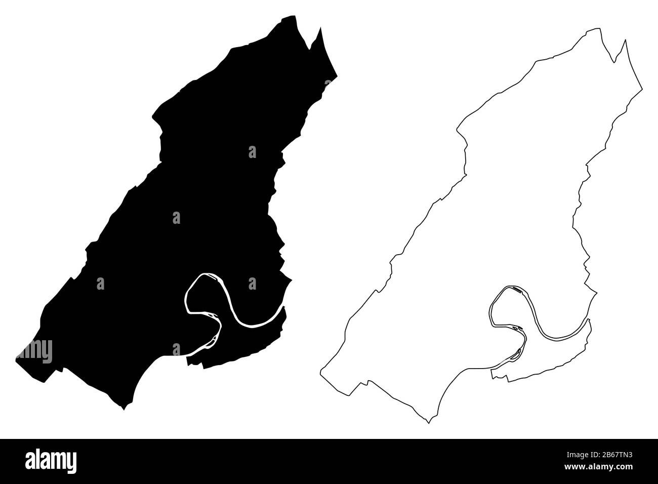 Besancon City (Repubblica francese, Francia) mappa vettore illustrazione, abbozzare schizzo Città di Besancon mappa Illustrazione Vettoriale