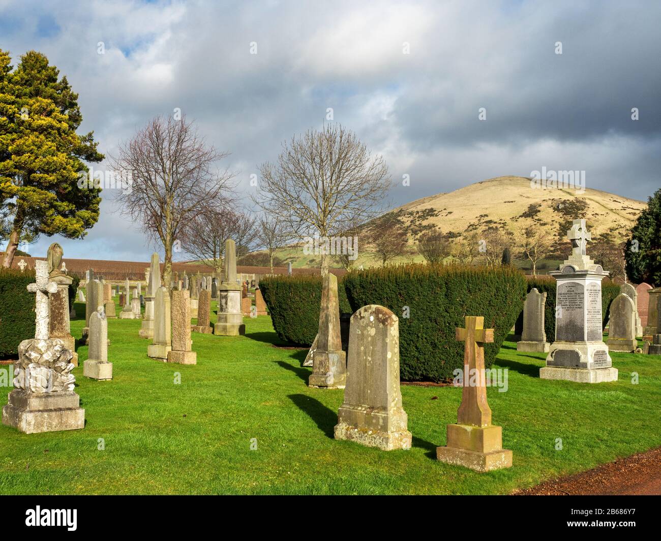 Largo Law 290m collina conica da Largo Cemetery Upper Largo Fife Scozia Foto Stock