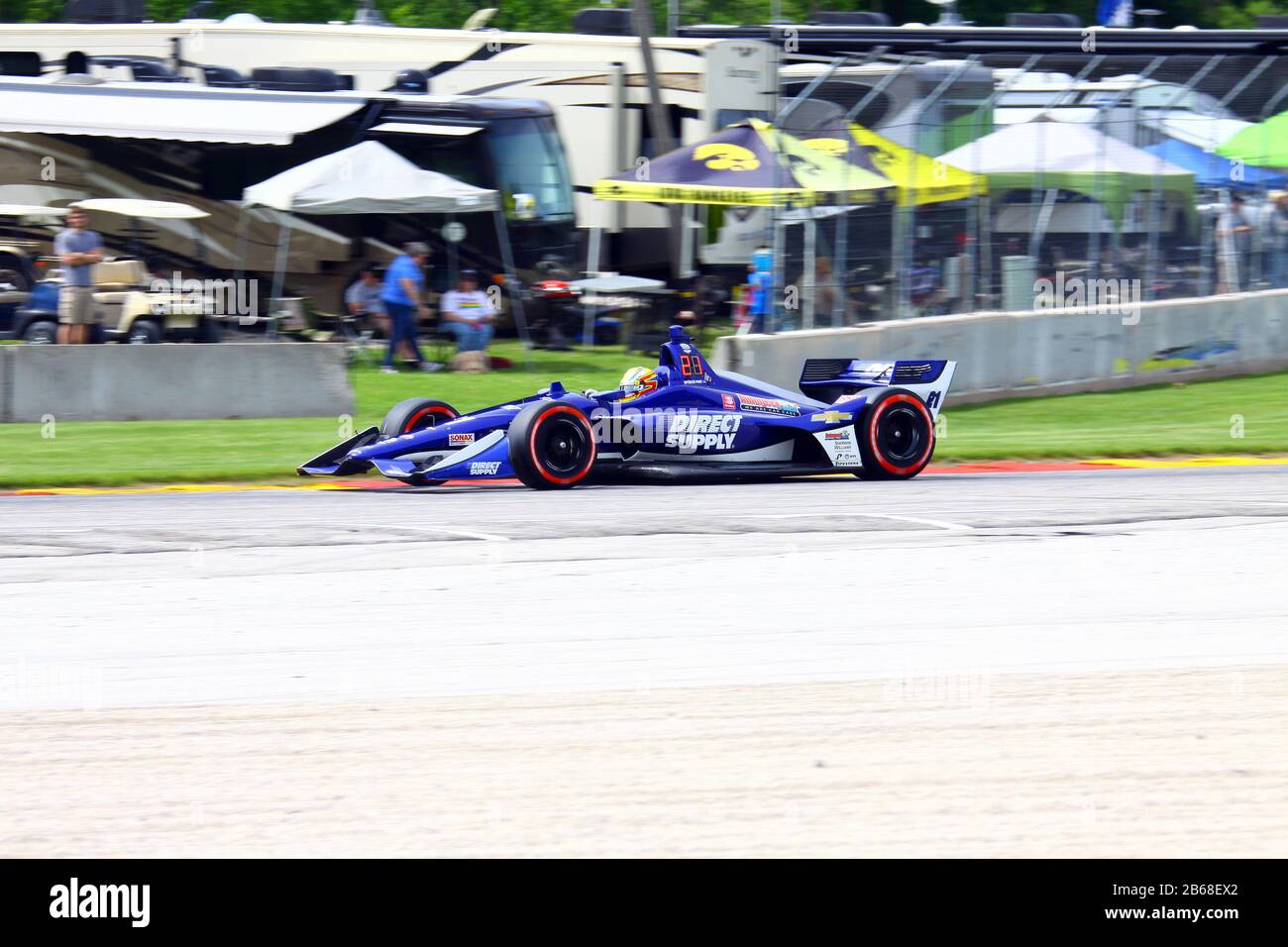 Lago di Elkhart, Wisconsin - 21 giugno 2019: (Pilota), REV Group Grand Prix a Road America, in corso di sessione di prove. Foto Stock