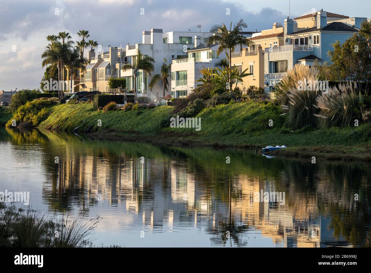 Mattina Presto Sulla Laguna Di Ballona, Marina Del Rey Foto Stock