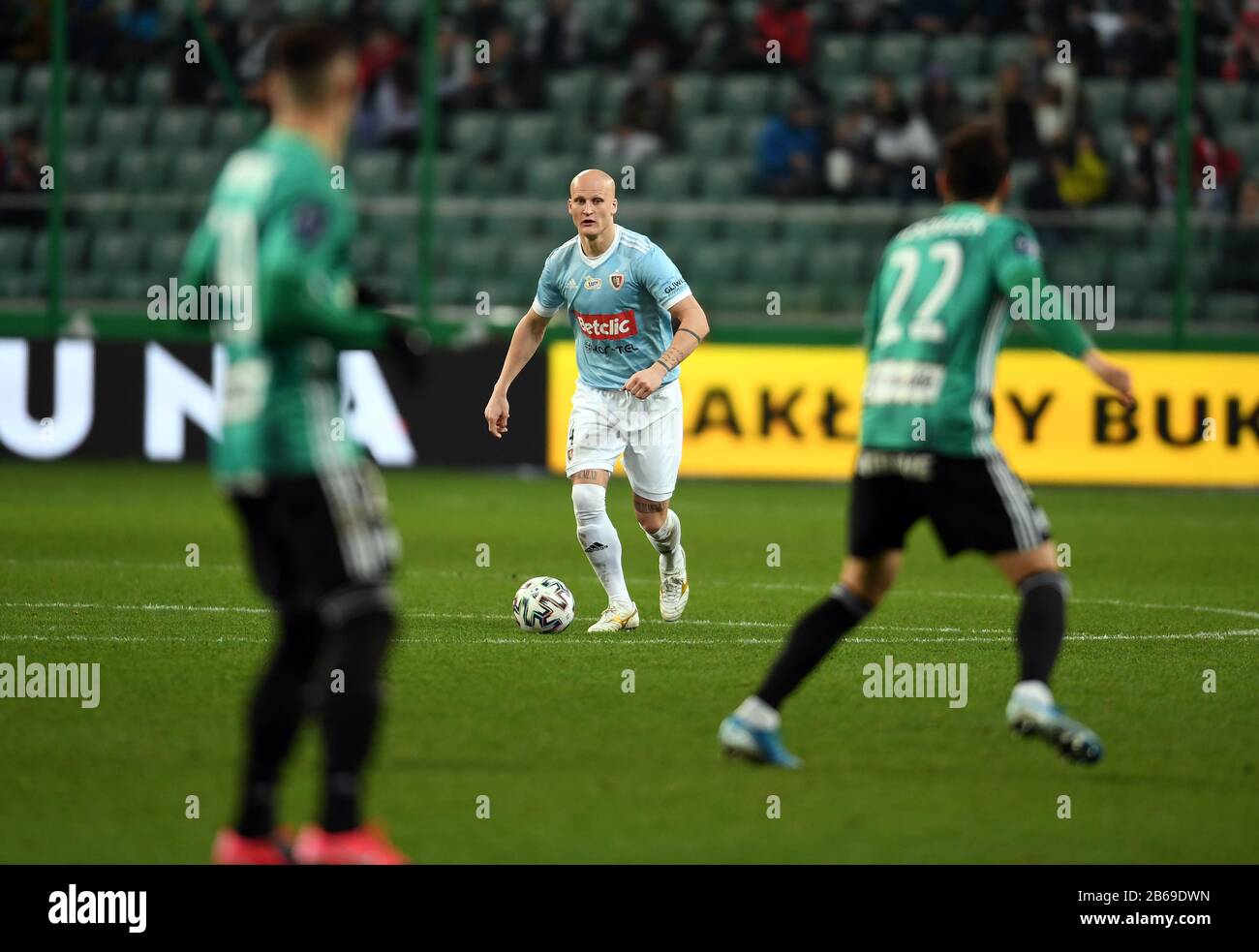 Varsavia, Polonia, 08 Marzo 2020: Partita Di Calcio Polacca Della Top League Ekstraklasa Tra Legia Warszawa E Piast Gliwice, Jakub Czerwinski (Piast Gliwice) Foto Stock