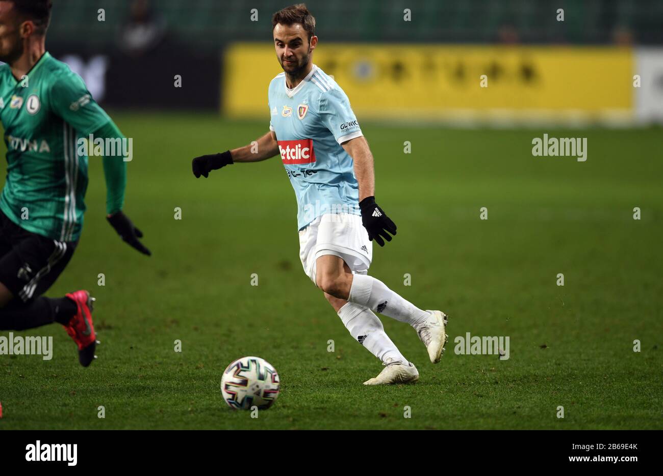 Varsavia, Polonia, 08 Marzo 2020: Partita Di Calcio Polacca Della Top League Ekstraklasa Tra Legia Warszawa E Piast Gliwice, Jorge Felix (Piast Gliwice) Foto Stock