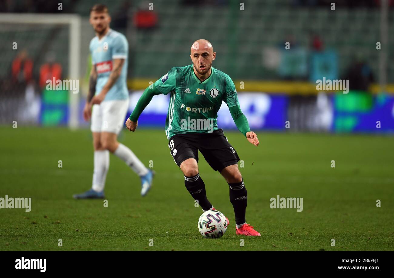 Varsavia, Polonia, 08 Marzo 2020: Calcio Polacco Della Top League Ekstraklasa Tra Legia Warszawa E Piast Gliwice, Valeriane Gvilia (Legia Warszawa) Foto Stock