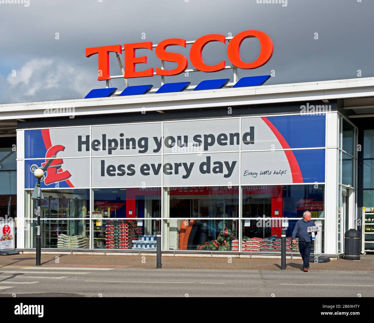 Supermercato Tesco a Market Weighton, East Yorkshire, Inghilterra Regno Unito Foto Stock