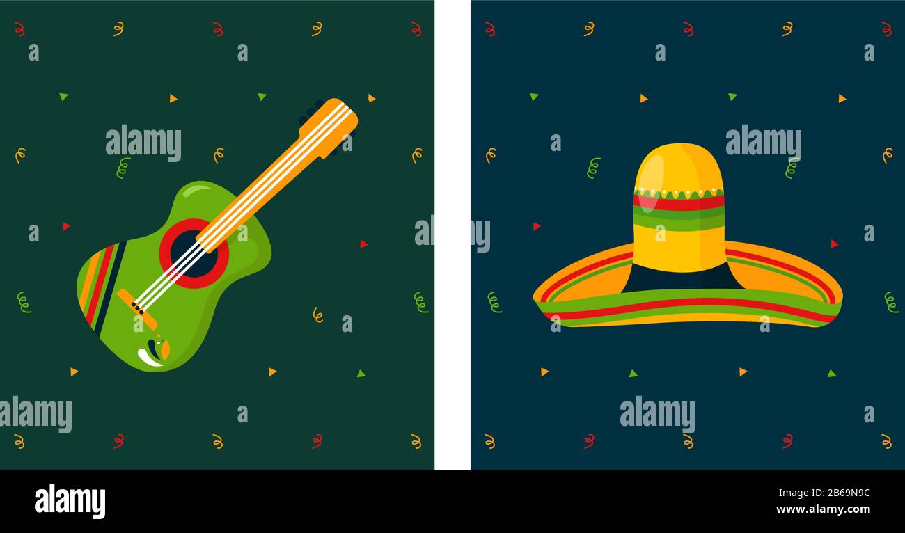 Vettore di illustrazione dello sfondo di Cinco de mayo. Vettore di illustrazione sfondo evento messicano Illustrazione Vettoriale